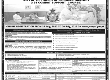 Join Pakistan Air Force Medical Branch